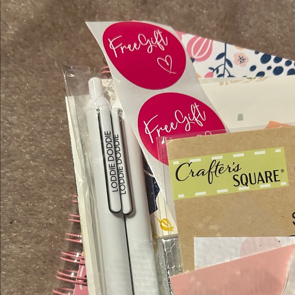 Smile Sparkle Shine Paper Box with Hard Cover Notebook, Stickers Pens - Picture 3 of 3